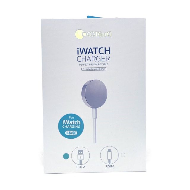 Кабель для зарядки Apple Watch COTEetCI Apple iWatch Charger WS-09 1M (белый)