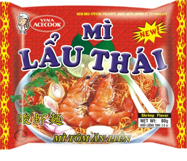 Лапша быстрого приготовления Mi Lau Thai со вкусом креветки