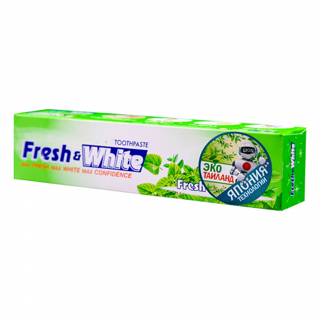 Паста зубная Lion Thailand Fresh & White для защиты от кариеса прохладная мята