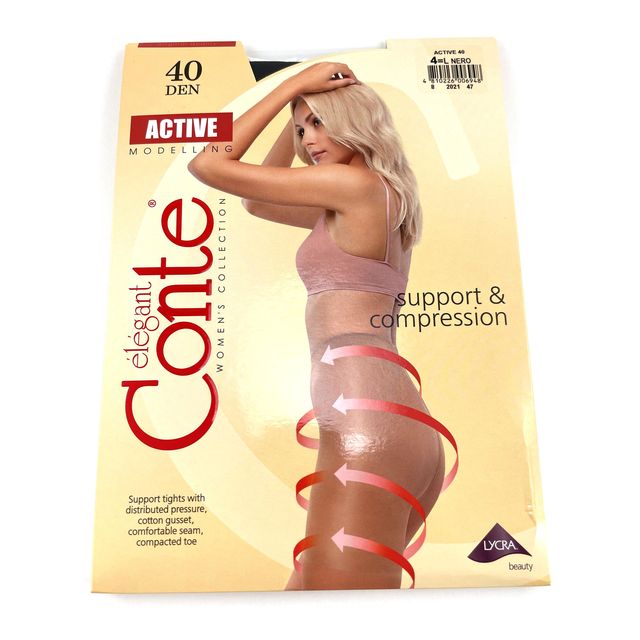 Колготки Conte Active 40 den, цвет nero, размер 4 (L)