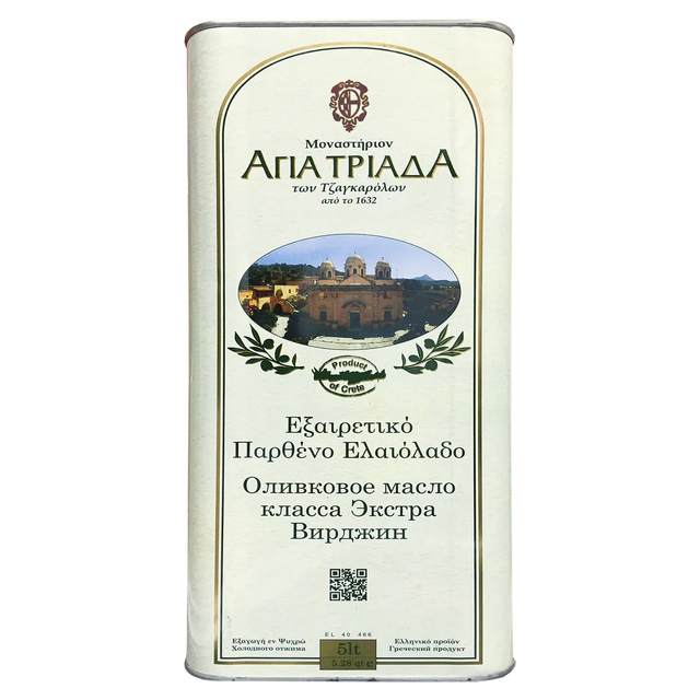 Agia Triada Монастырское оливковое масло Extra Virgin с о. Крит, 5л, жест.