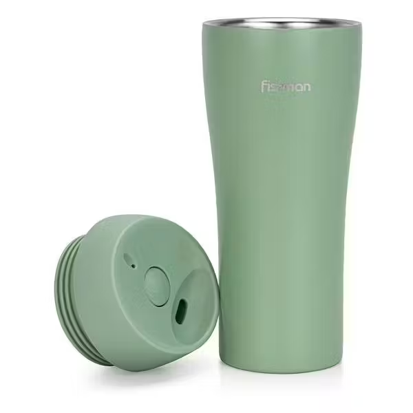 9891 FISSMAN Термокружка 420мл, цвет Мятный (нерж.сталь)