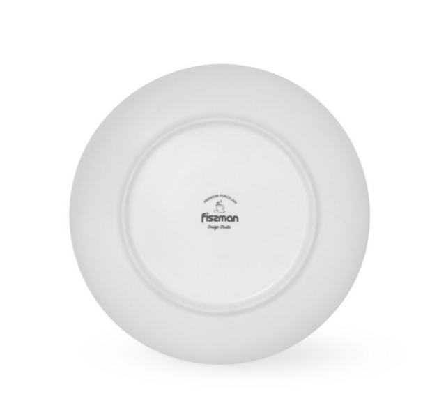 13712 FISSMAN Тарелка ELEGANTE GRAY 20см (фарфор)