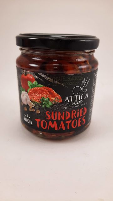 Вяленые помидоры в подсолнечном масле Attica Food 270г стекло