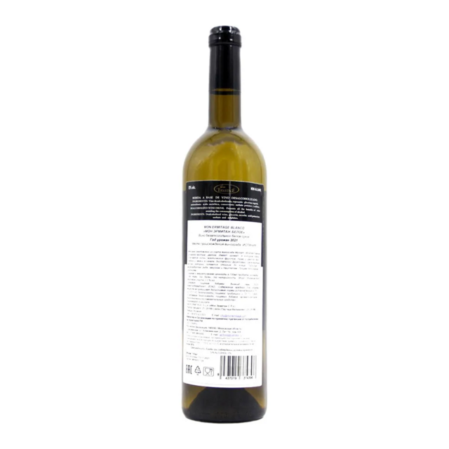 Вино безалкогольное MON ERMITAGE BLANCO / Мон Эрмитаж Белое сухое, 750 мл