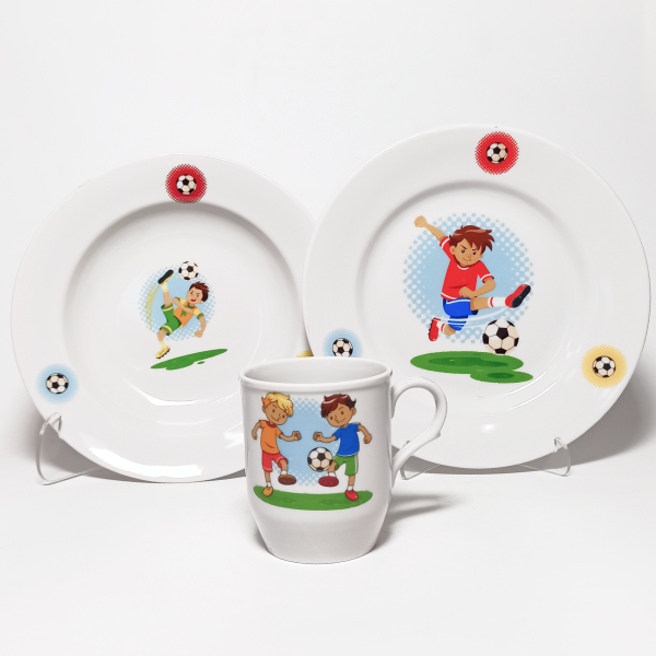 Набор детской посуды Дулевский фарфор 3 предмета рисунок Тренировка