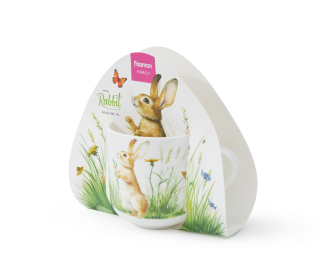 13724 FISSMAN Кружка RABBIT 380мл (фарфор)