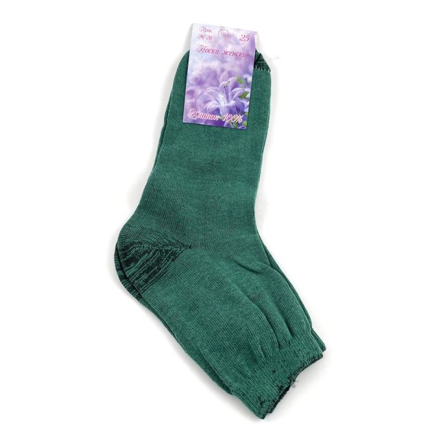 Женские носки, размер 25, светло зеленые