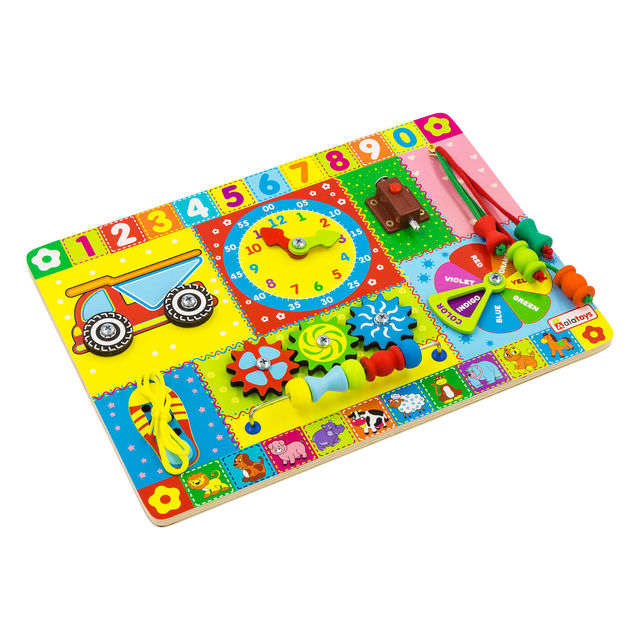 Бизиборд Numbers & Colors (английский аналог ББ502), развивающая игрушка для детей, арт. ВВ502