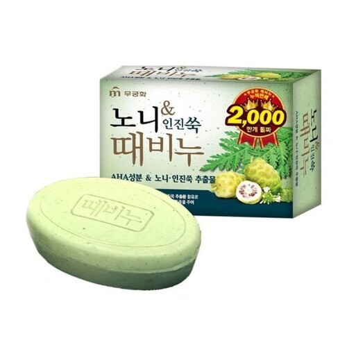 Отшелушивающее и успокаивающее мыло для тела с экстрактом нони "Noni & Foremost mugwort Body Soap" кусок 90 г