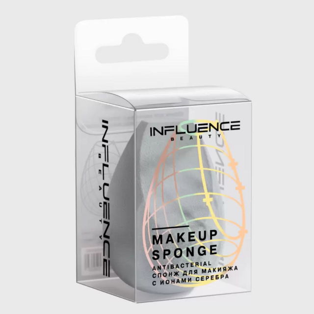Influence Beauty Спонж для макияжа с ионами серебра/ Antibacterial Makeup Sponge