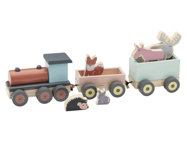Деревянный поезд с животными Kid's Concept, серия "Edvin"