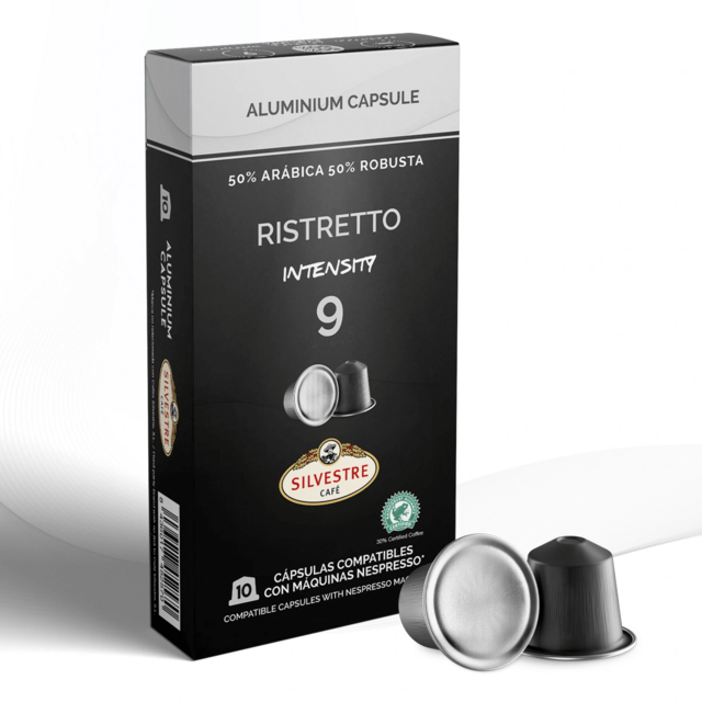 Капсулы Silvestre совместимые с кофемашинами Nespresso RISTRETTO, 10 шт
