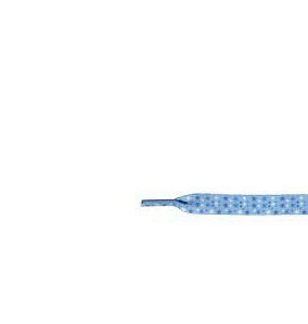 Шнурки "Gamma" голубой (звезды бело-синие) SHL-01/10, 10 мм 120 см, №03