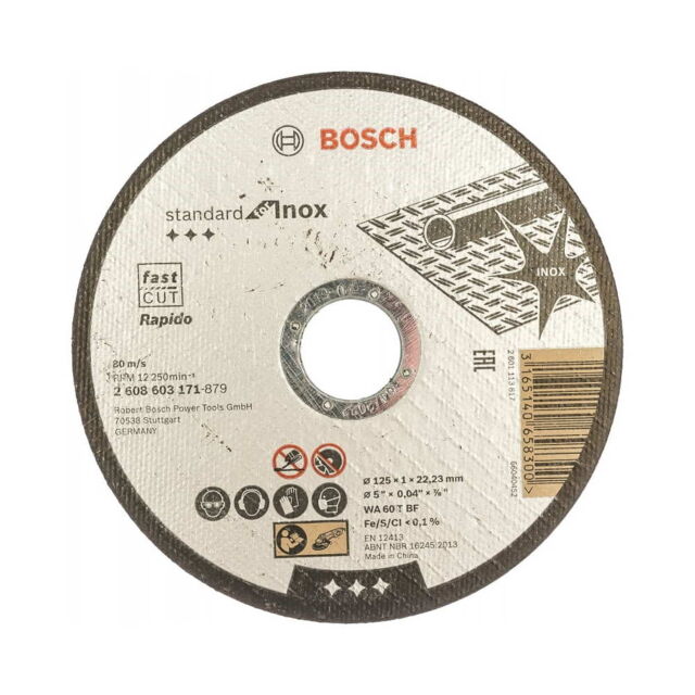 Круг отрезной Bosch Inox Ф125х1 Standard (171)