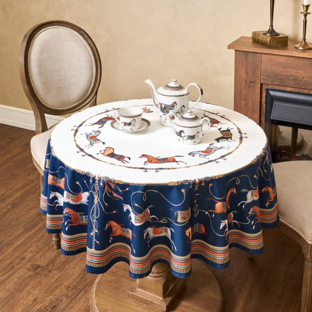 СКАТЕРТЬ КРУГЛАЯ "PASSAGE" 190СМ ,БЕЛЫЙ, 100% ХЛОПОК,ТВИЛ,ПРОПИТКА