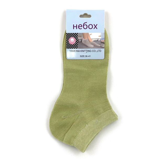 Женские носки «НЕБОХ» короткие, размер 36-41, (зеленые)