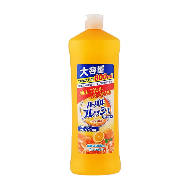 Mitsuei Концентрированное средство для мытья посуды, овощей и фруктов с ароматом апельсина, 800 мл