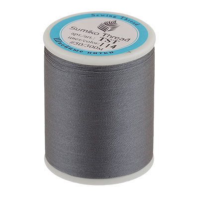 Нитки "Sumiko Thred" для трикотажных тканей, 100% нейлон, 300 м, цвет 114 серый