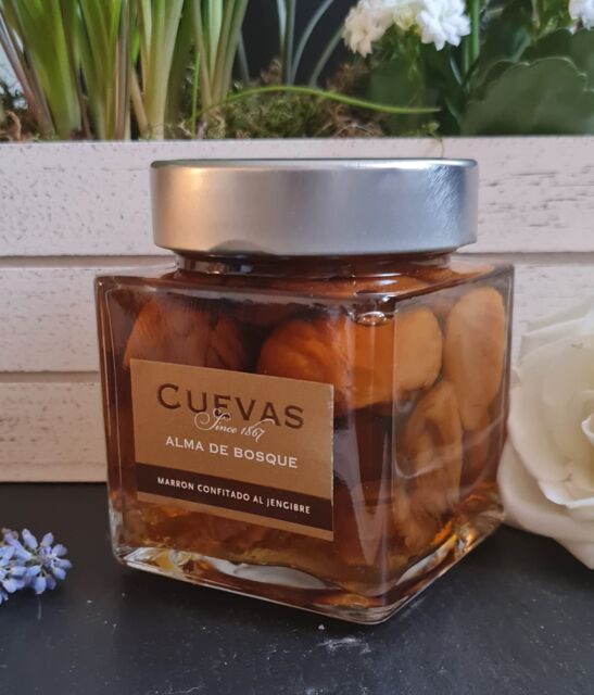 Глазированные каштаны Премиум Cuevas в имбирном сиропе Candied chestnuts in Ginger Syrup, 250/415 г