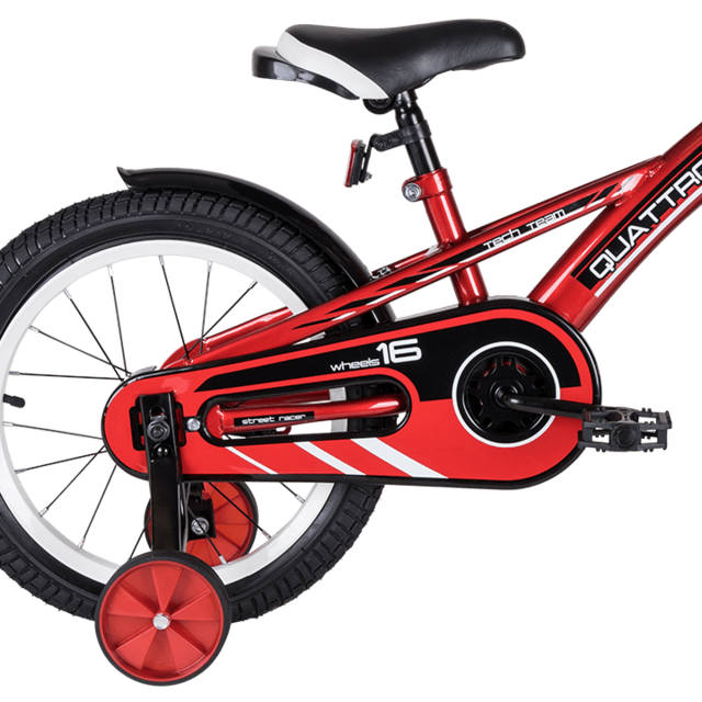 Детский велосипед Quattro 14" неоновый зеленый (сталь) 2023