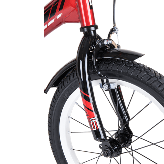 Детский велосипед Quattro 16" неоновый зеленый (сталь) 2023