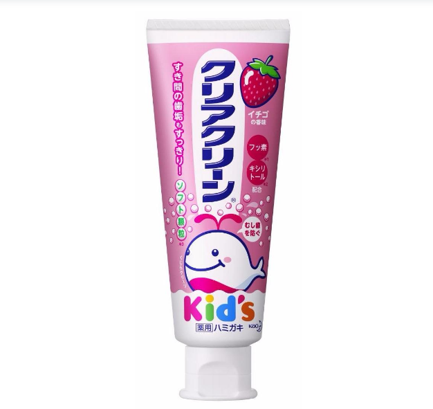Зубная паста KAO c мягкими микрогранулами для детей, со вкусом клубники, 70 г