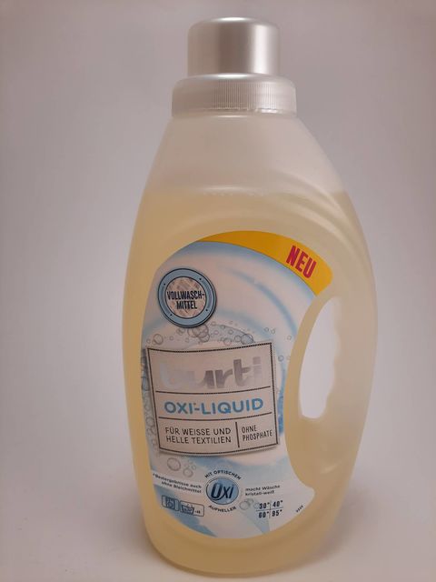 BURTI OXI Liquid Жидкое средство для стирки белого и светлого белья, 1.45 л