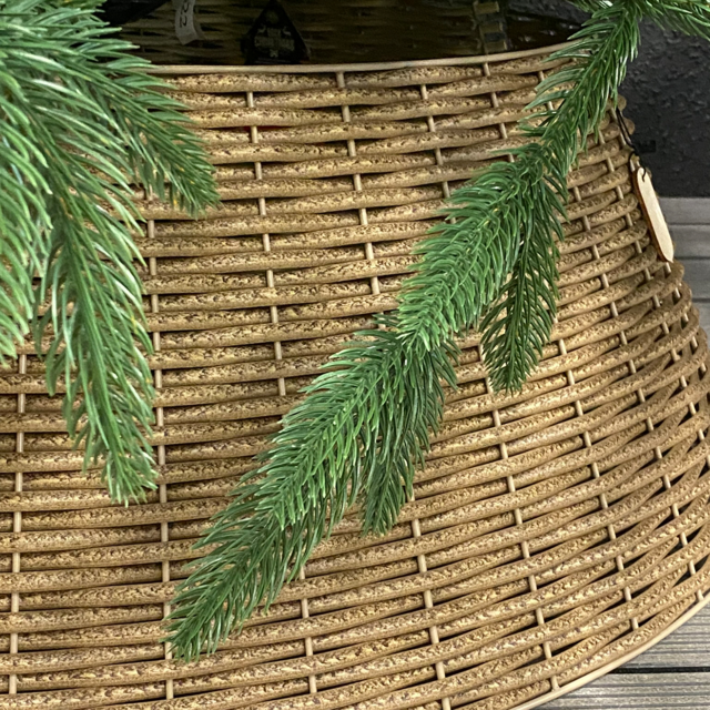 Юбка-корзина для Новогодней ёлки Премиум цвет Чайное дерево 2ХL 87/65/29 см,  с чехлом
