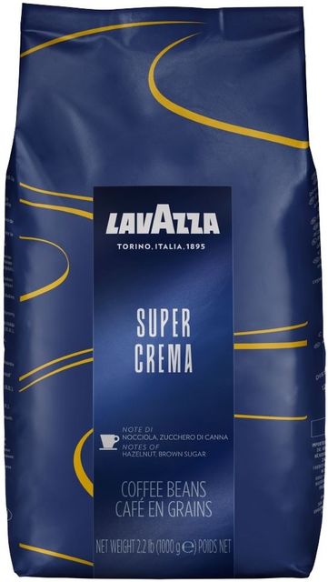 Кофе Lavazza Super Crema в зернах, 1кг