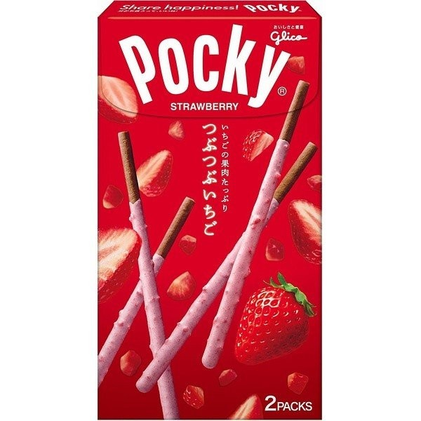 Палочки в шоколаде GLICO POCKY клубничные сердечки, Япония