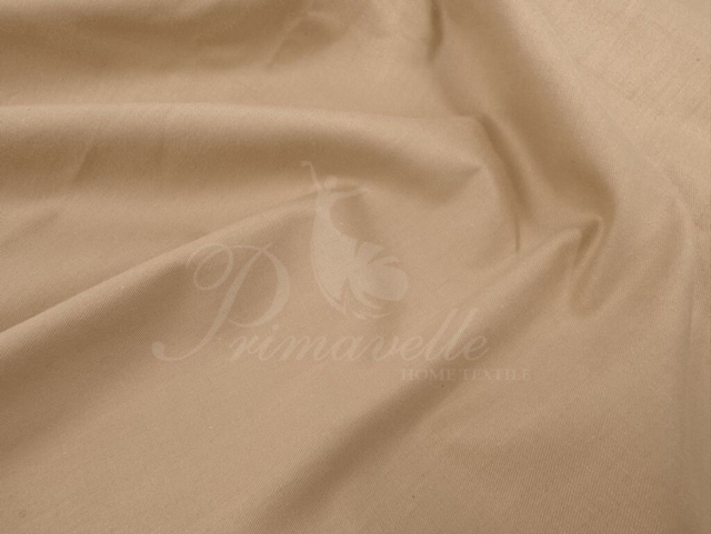 Простыня из однотонного сатина светло-коричневая, размер 240х260