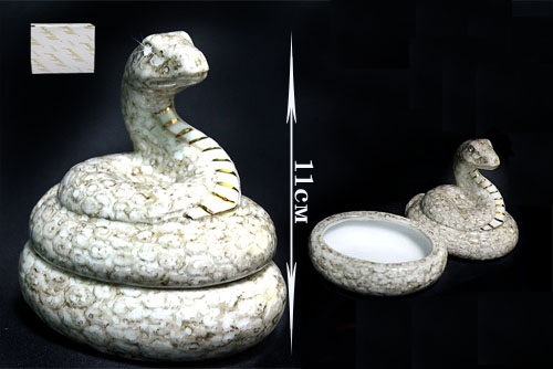 Шкатулка Lenardi Змея  11см, фарфор, в подарочной упаковке, арт. 107-098