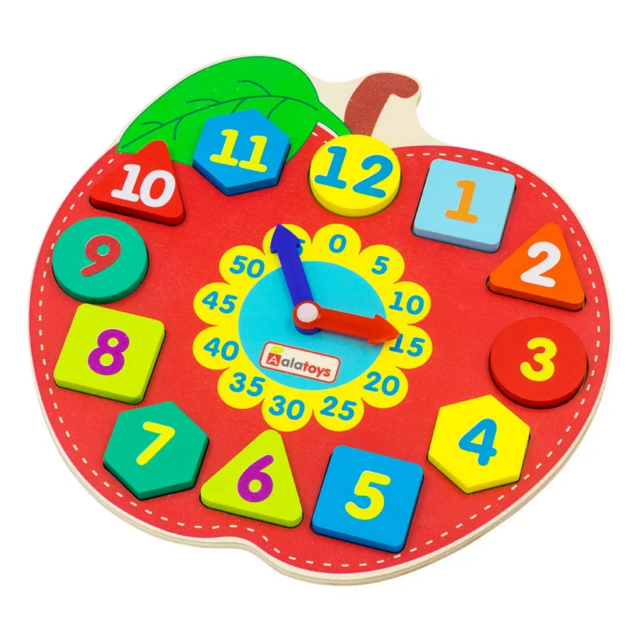Часики Яблоко, развивающая игрушка для детей, арт. ЧС12