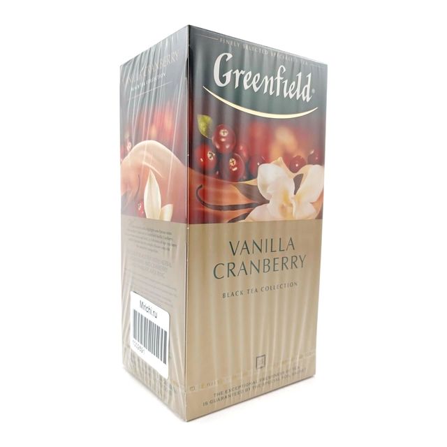 Чай Greenfield ваниль, клюква, 25 пакетиков