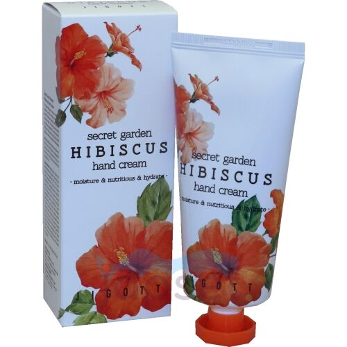 281990 "Jigott" SECRET GARDEN HIBISCUS HAND CREAM  Крем для рук "Гибискус" 100 мл  1/100