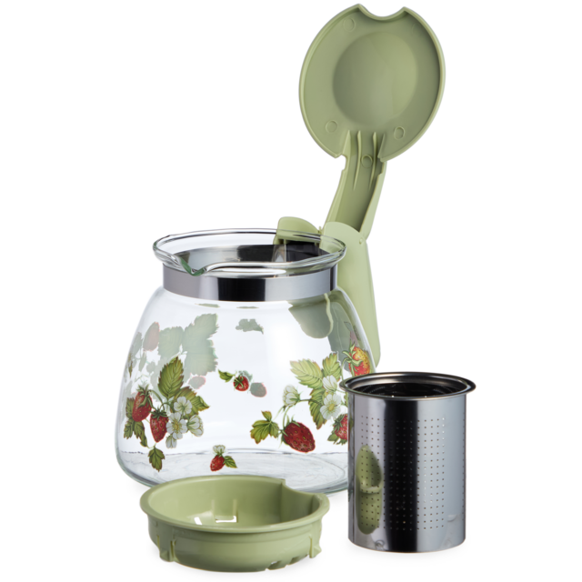 ЗАВАРОЧНЫЙ ЧАЙНИК AGNESS С ФИЛЬТРОМ "ЗЕМЛЯНИКА" 900 МЛ.