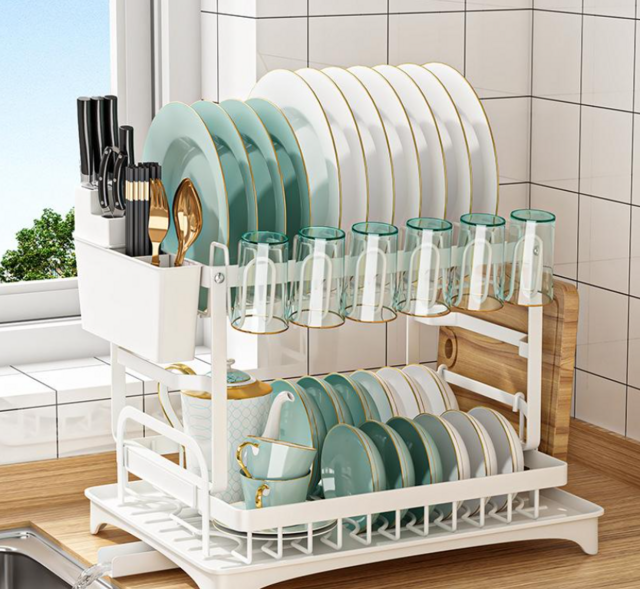 Стеллаж для сушки посуды (белый)