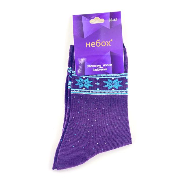 Женские носки Kaerdan-Nebox, размер 36-41, фиолетовые , (длинные)