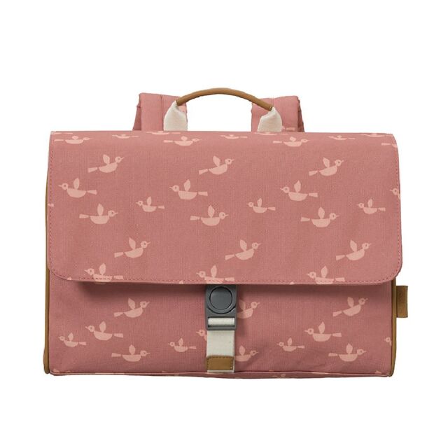Школьный рюкзак Fresk Весенние птицы, пудрово-малиновый, водонепроницаемый