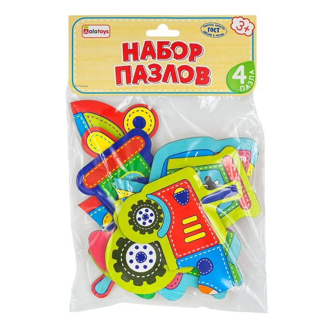 Набор пазлов Транспорт, развивающая игрушка для детей, арт. ПЗЛ04