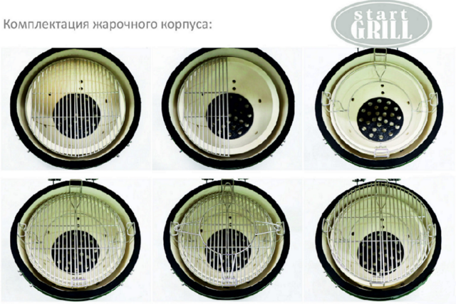 Керамический гриль-барбекю Start grill-22H, зеленый