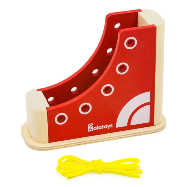 Шнуровка Кеда красная, развивающая игрушка для детей, арт. ШБ08