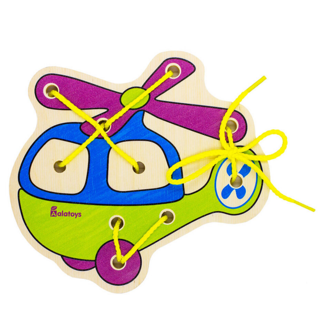 Шнуровка Вертолет, развивающая игрушка для детей, арт. ШН18