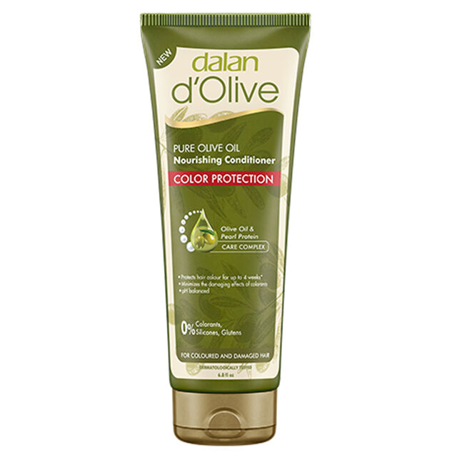 Dalan Кондиционер-лосьон для волос Защита цвета для окрашенных волос Оливковое масло,протеин пшеницы и жемчуга 200 мл