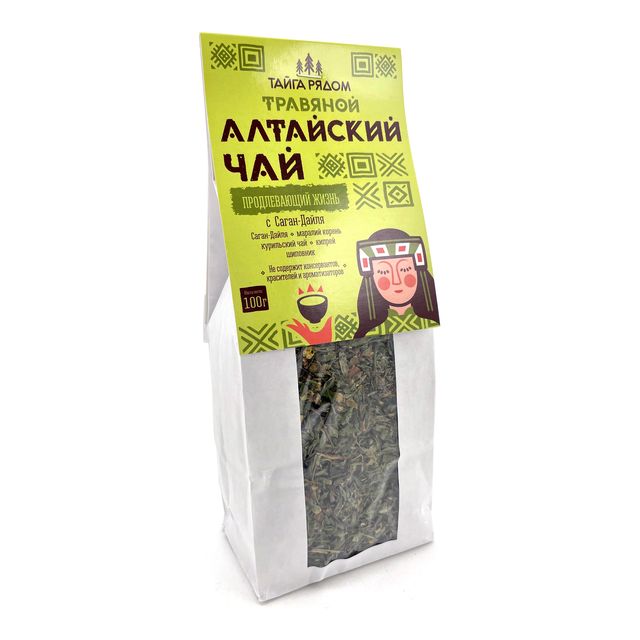 Алтайский травяной чай Тайга рядом "Продлевающий жизнь" с саган-дайля, 100г