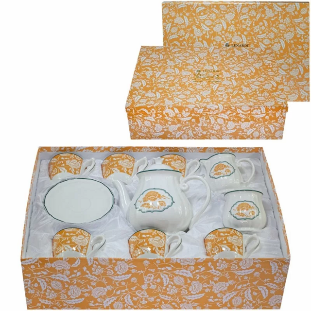 Чайный сервиз Lenardi 15 предметов 250 мл АДОНИС в подарочной упаковке. Фарфор, арт. 205-202
