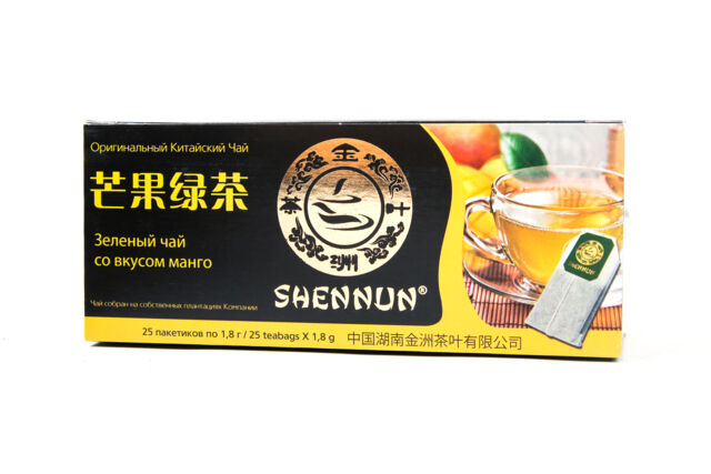 Shennun Зеленый чай со вкусом манго 1.8гх25