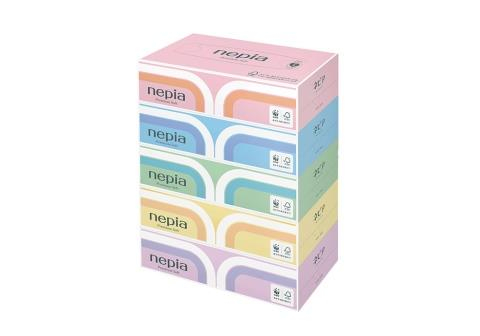 Бумажные двухслойные салфетки NEPIA Premium Soft, 180 шт (спайка 5 пачек)