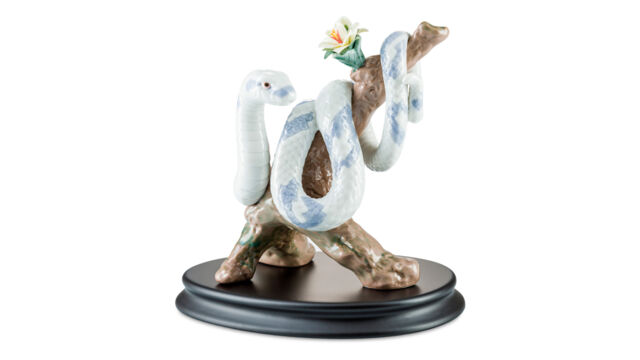 Фигурка Lladro Змея 18х19 см, фарфор, белая